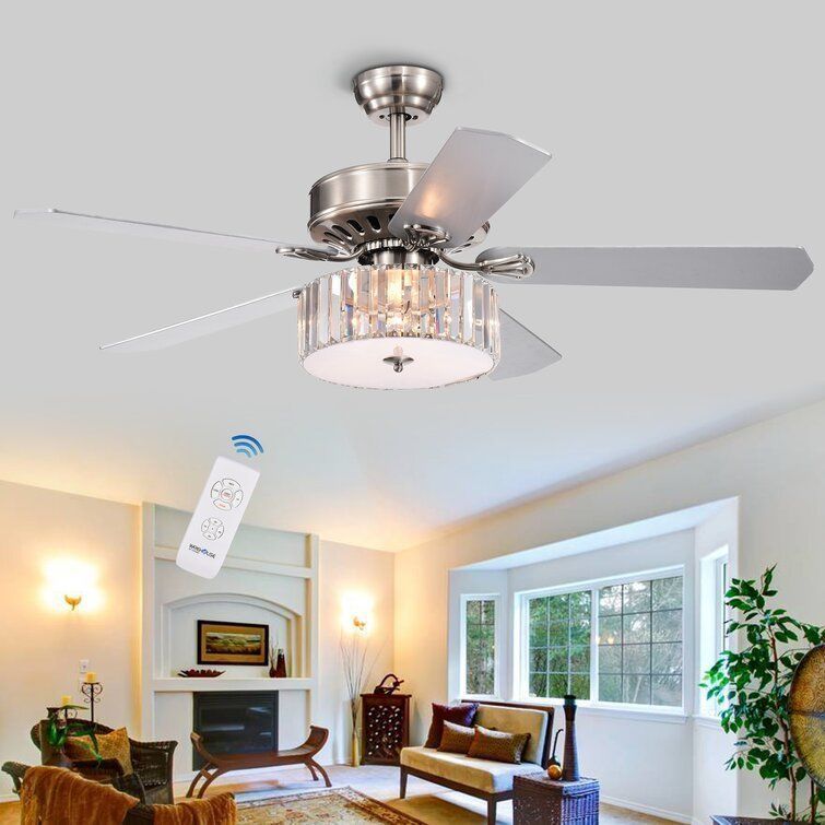 Ellefson Blade Crystal Ceiling Fan 3D model_4