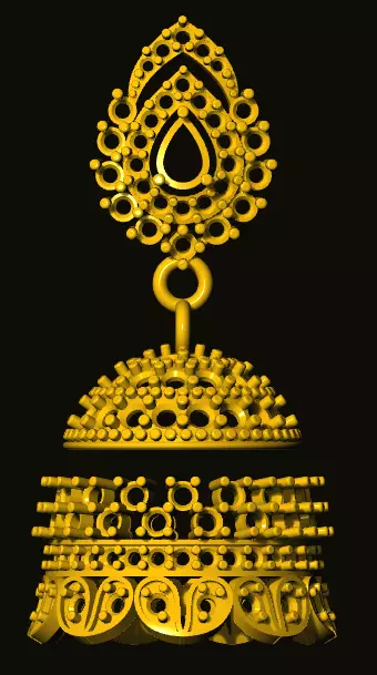 jumka golden bell 3D print model_0