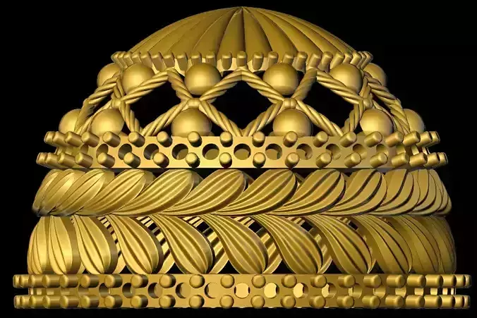 jumka ornate golden hat