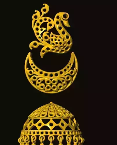 jumka golden dome with bird