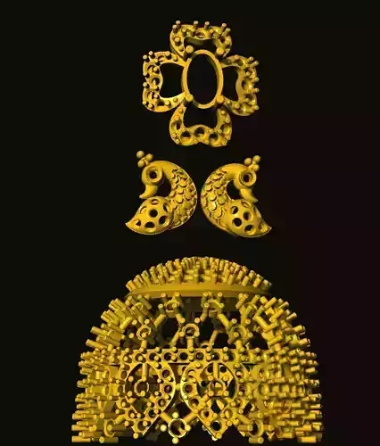 jumka gold piece of jewelry