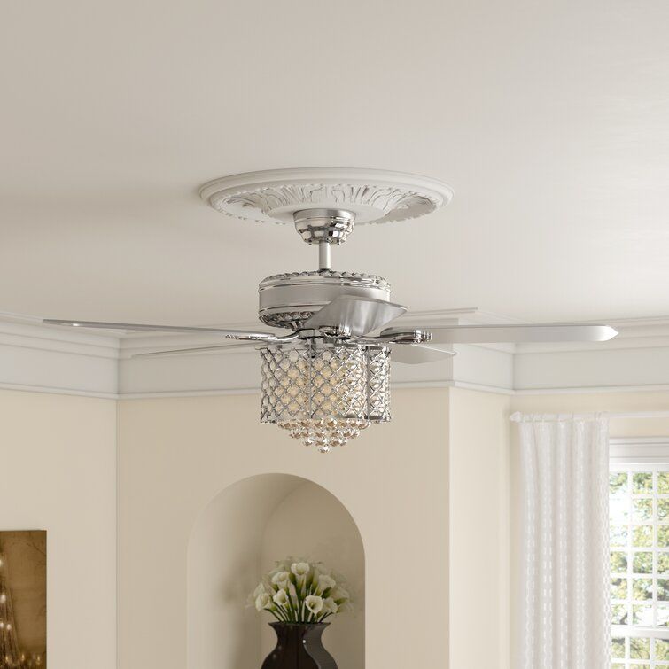 Wethington Blade Crystal Ceiling Fan  3D model_6