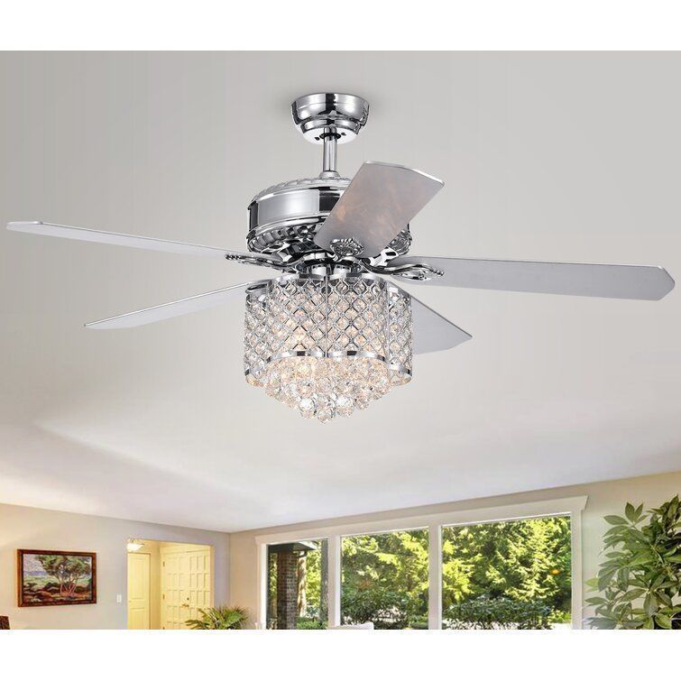 Wethington Blade Crystal Ceiling Fan  3D model_4