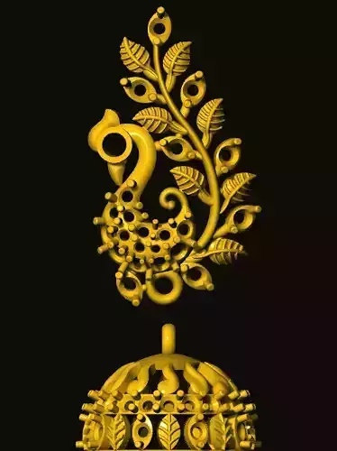 jumka golden peacock