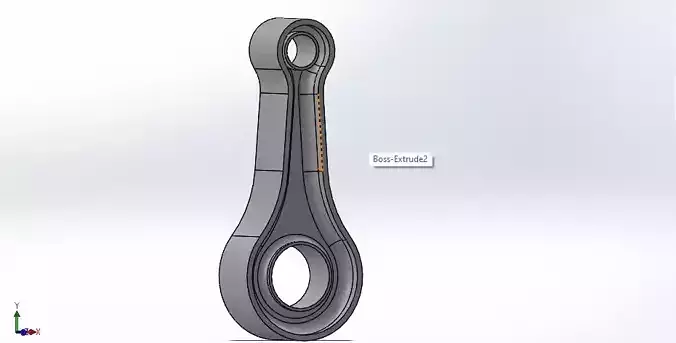 CONNECTING  ROD SOLIDWORKS 3D MODELING