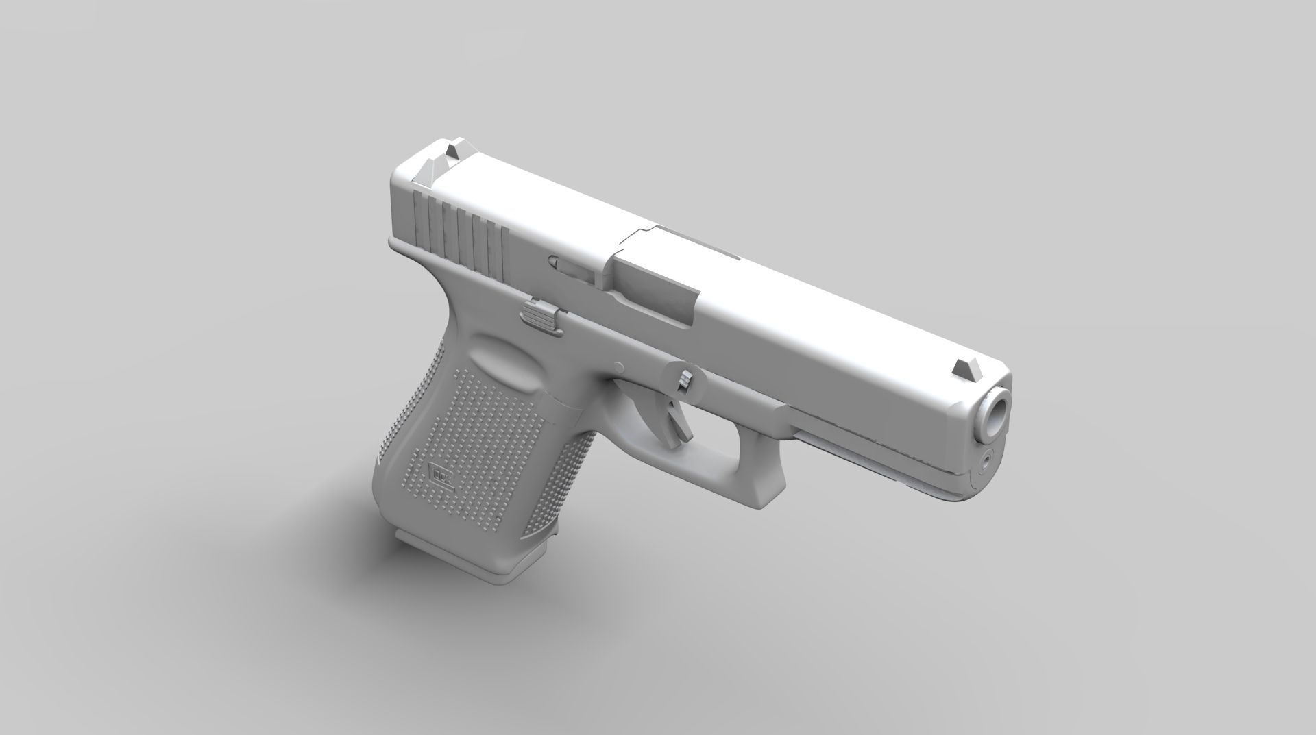 Pistol Glock 17 Gen 5 Low and High Poly 3D model_13