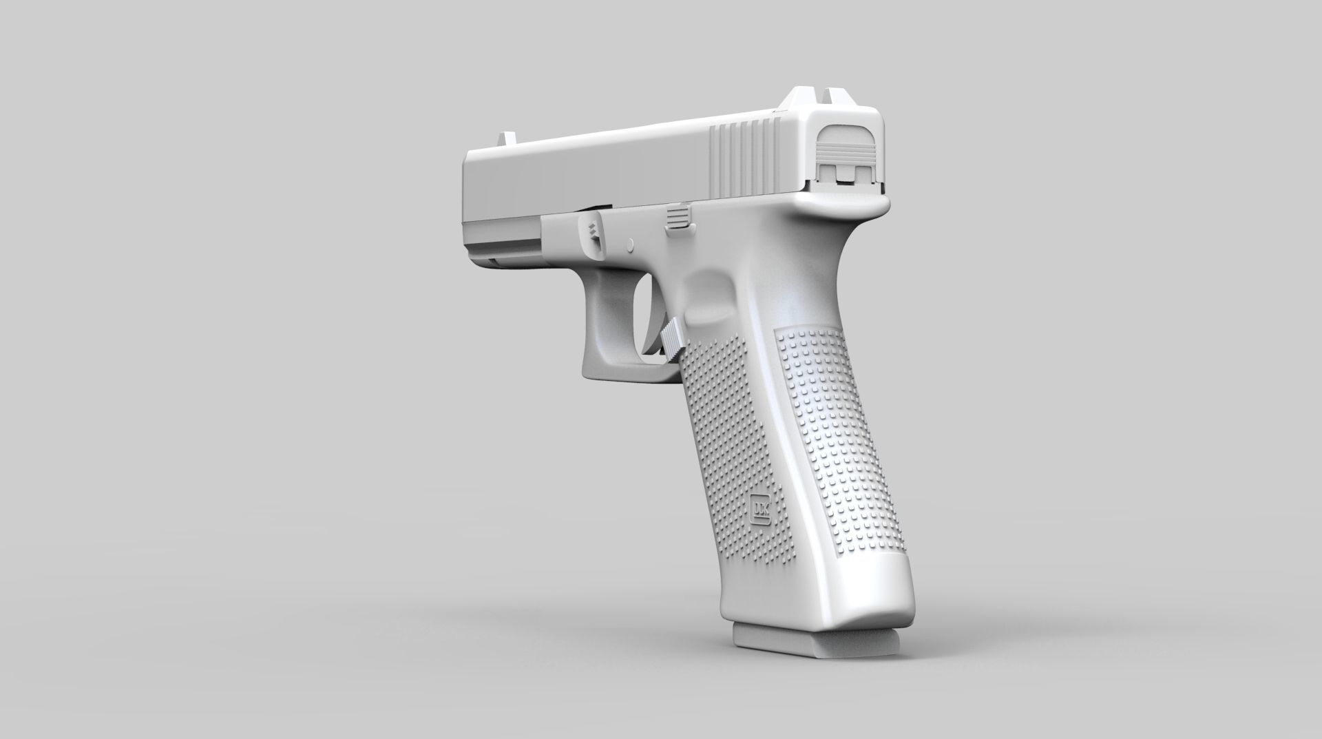 Pistol Glock 17 Gen 5 Low and High Poly 3D model_2