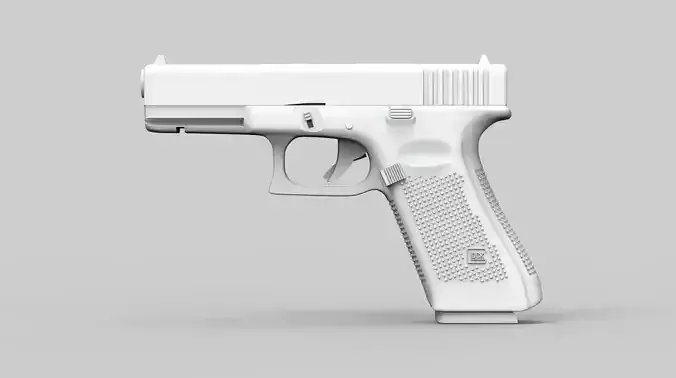 Pistol Glock 17 Gen 5 Low and High Poly 3D model