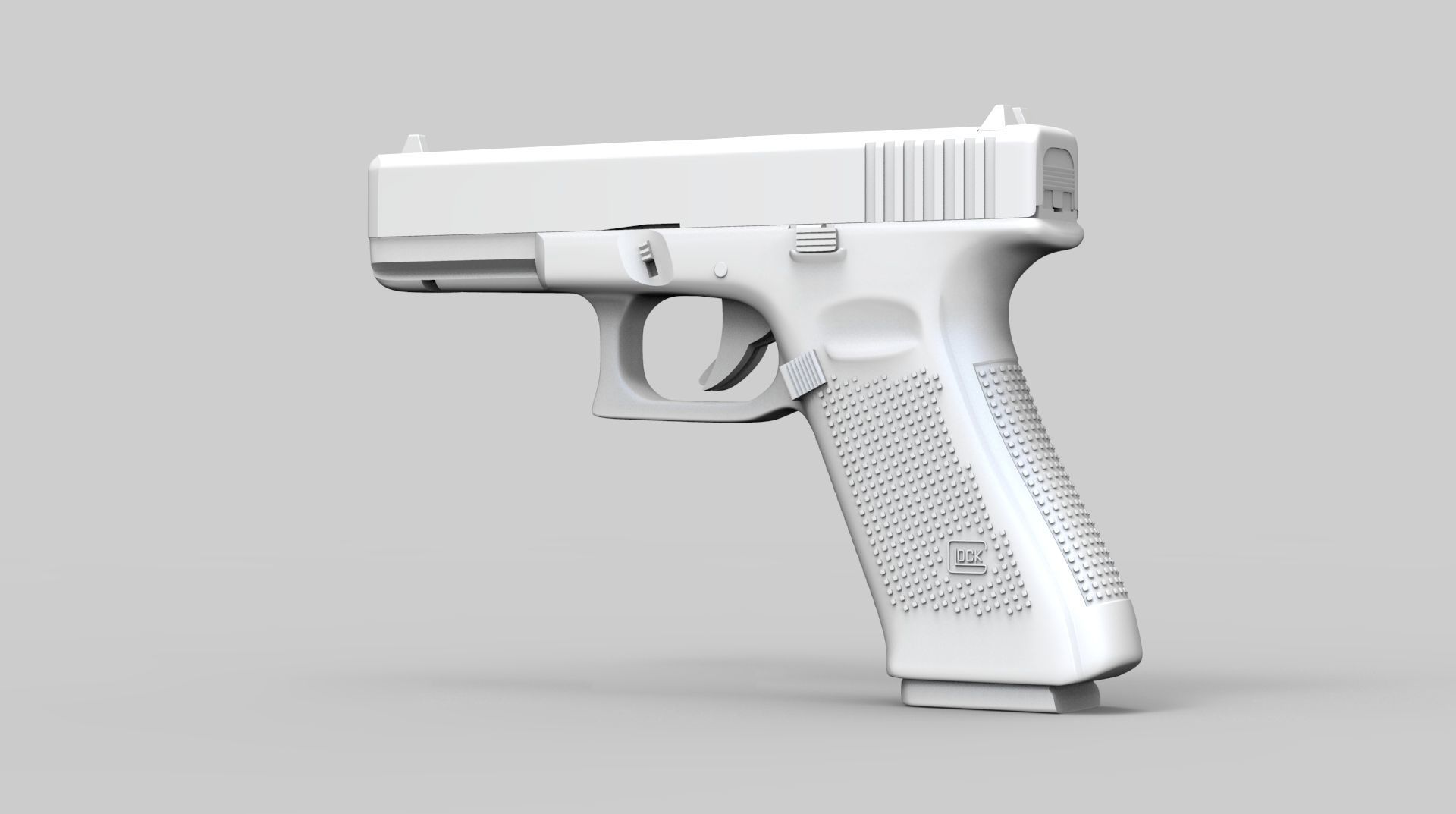 Pistol Glock 17 Gen 5 Low and High Poly 3D model_1