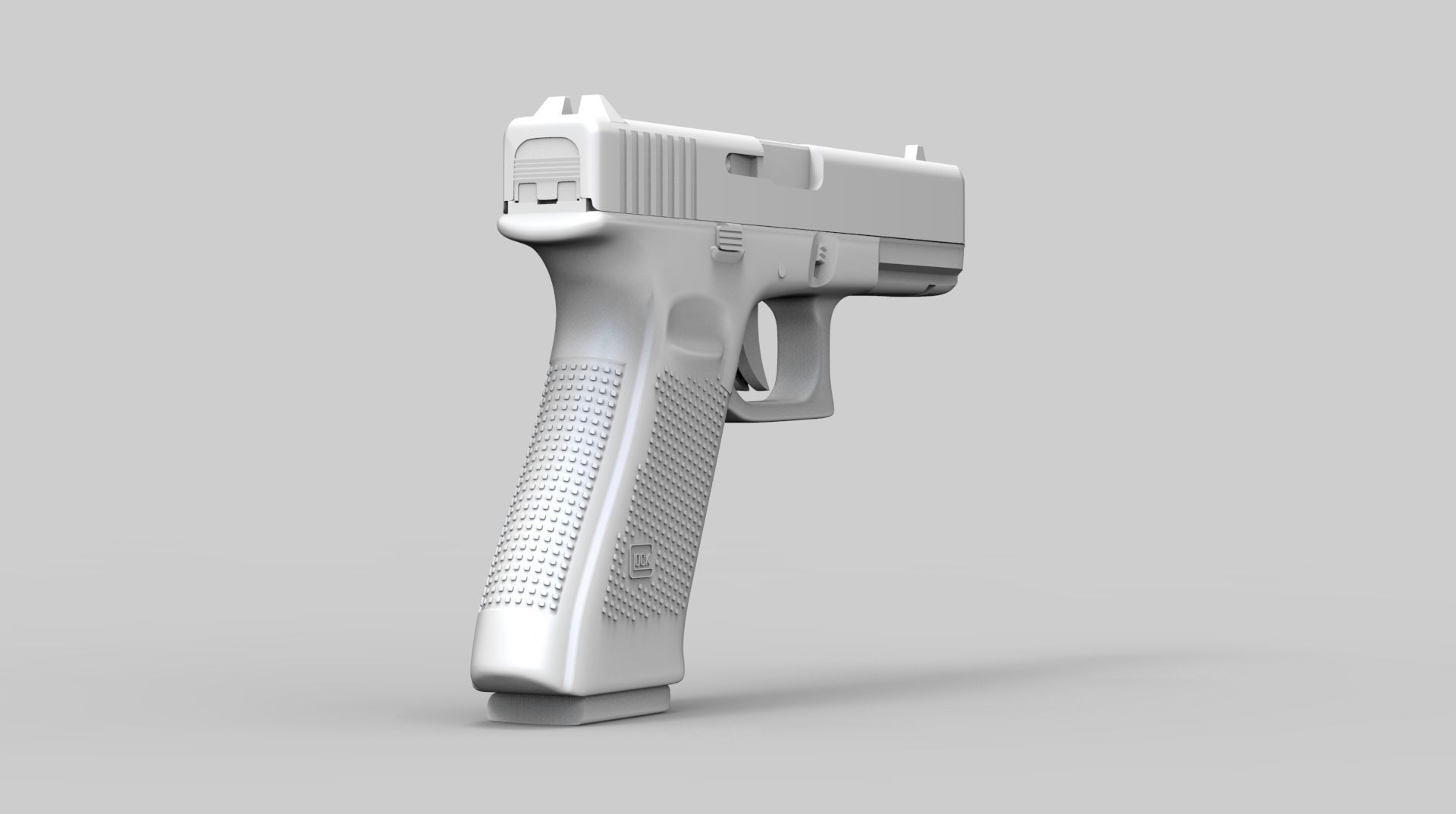 Pistol Glock 17 Gen 5 Low and High Poly 3D model_4