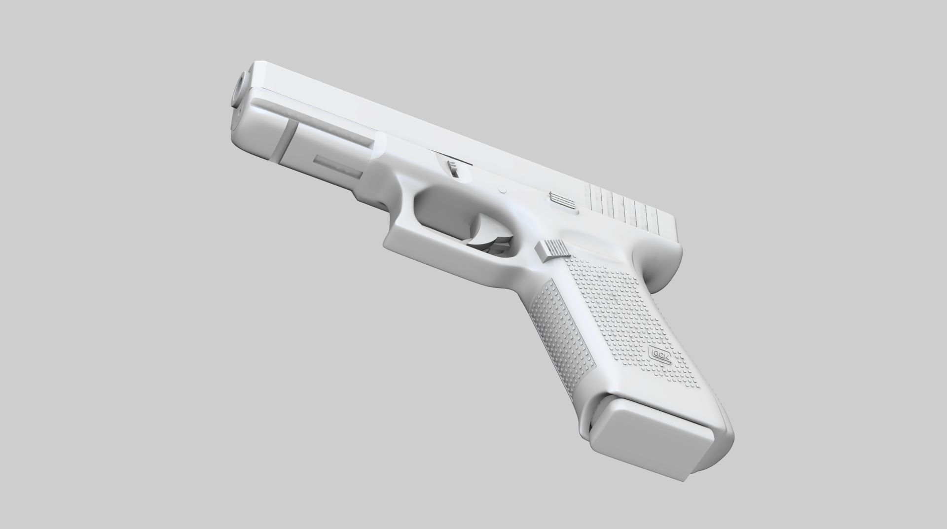 Pistol Glock 17 Gen 5 Low and High Poly 3D model_12