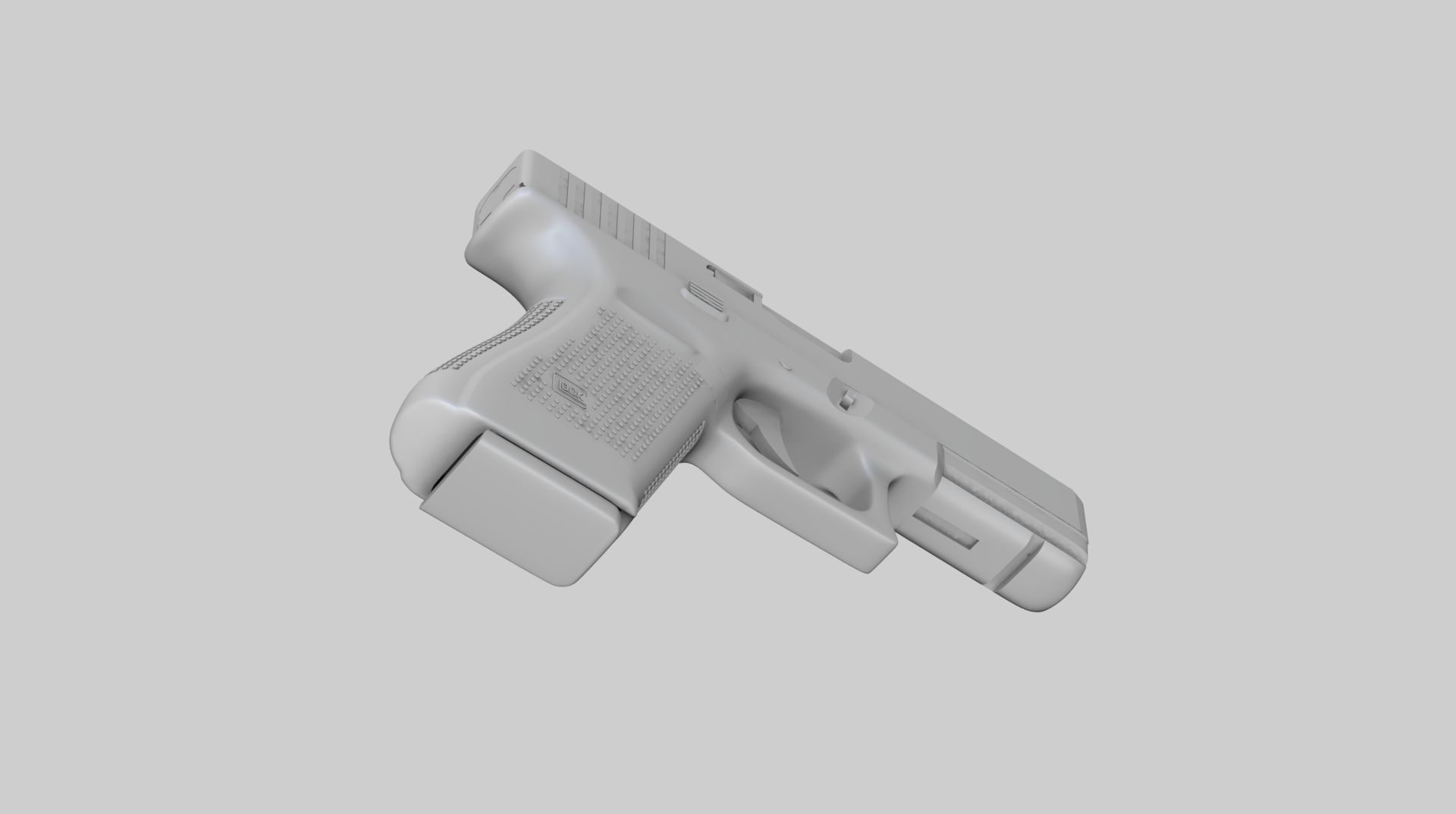 Pistol Glock 17 Gen 5 Low and High Poly 3D model_16