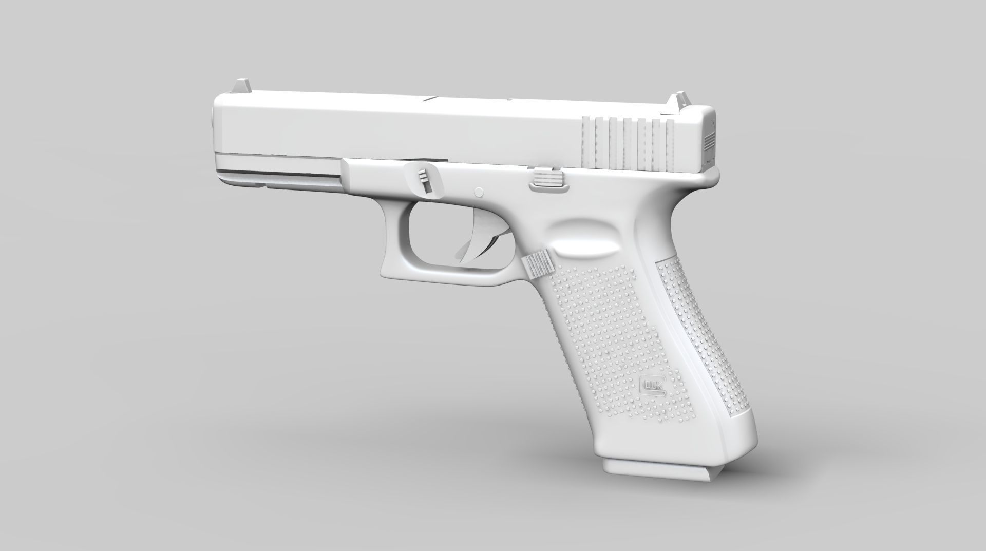 Pistol Glock 17 Gen 5 Low and High Poly 3D model_17