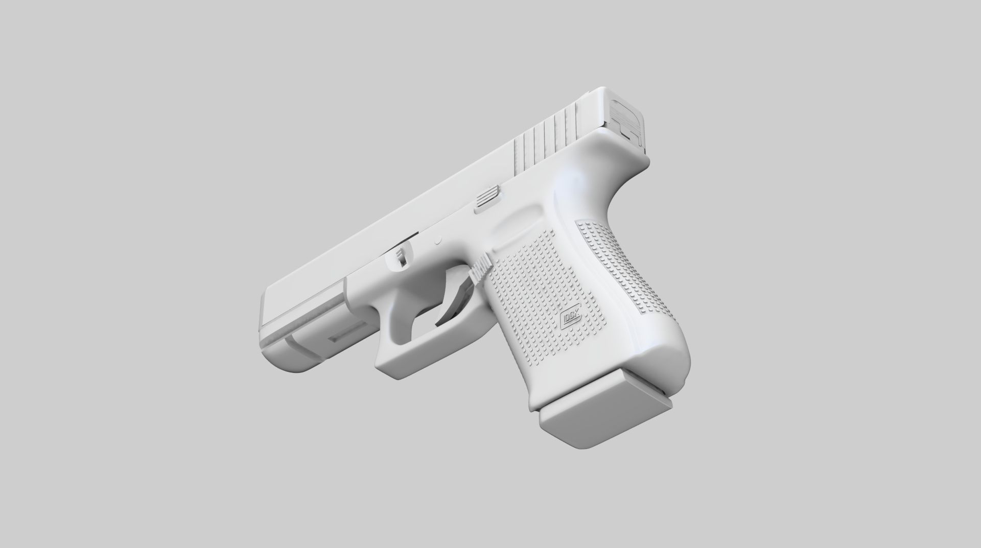 Pistol Glock 17 Gen 5 Low and High Poly 3D model_14