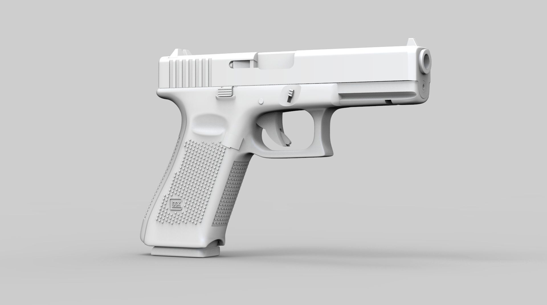 Pistol Glock 17 Gen 5 Low and High Poly 3D model_7