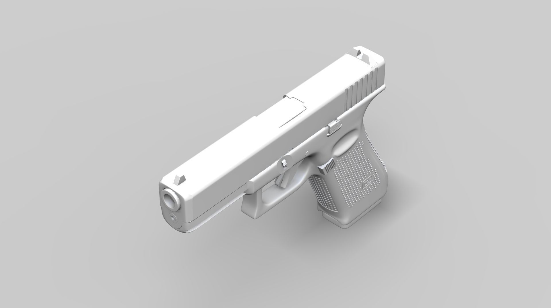 Pistol Glock 17 Gen 5 Low and High Poly 3D model_15