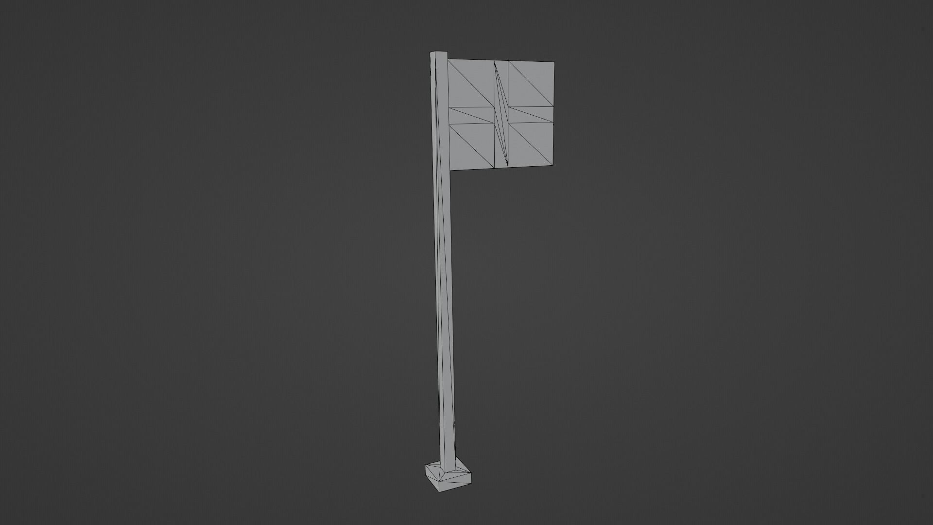 England Flag Low-poly 3D model_16