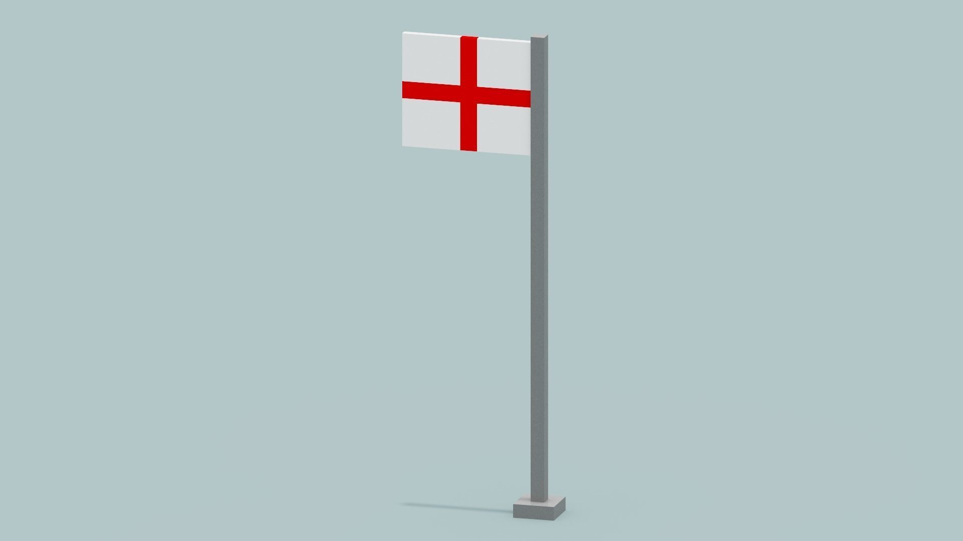 England Flag Low-poly 3D model_9