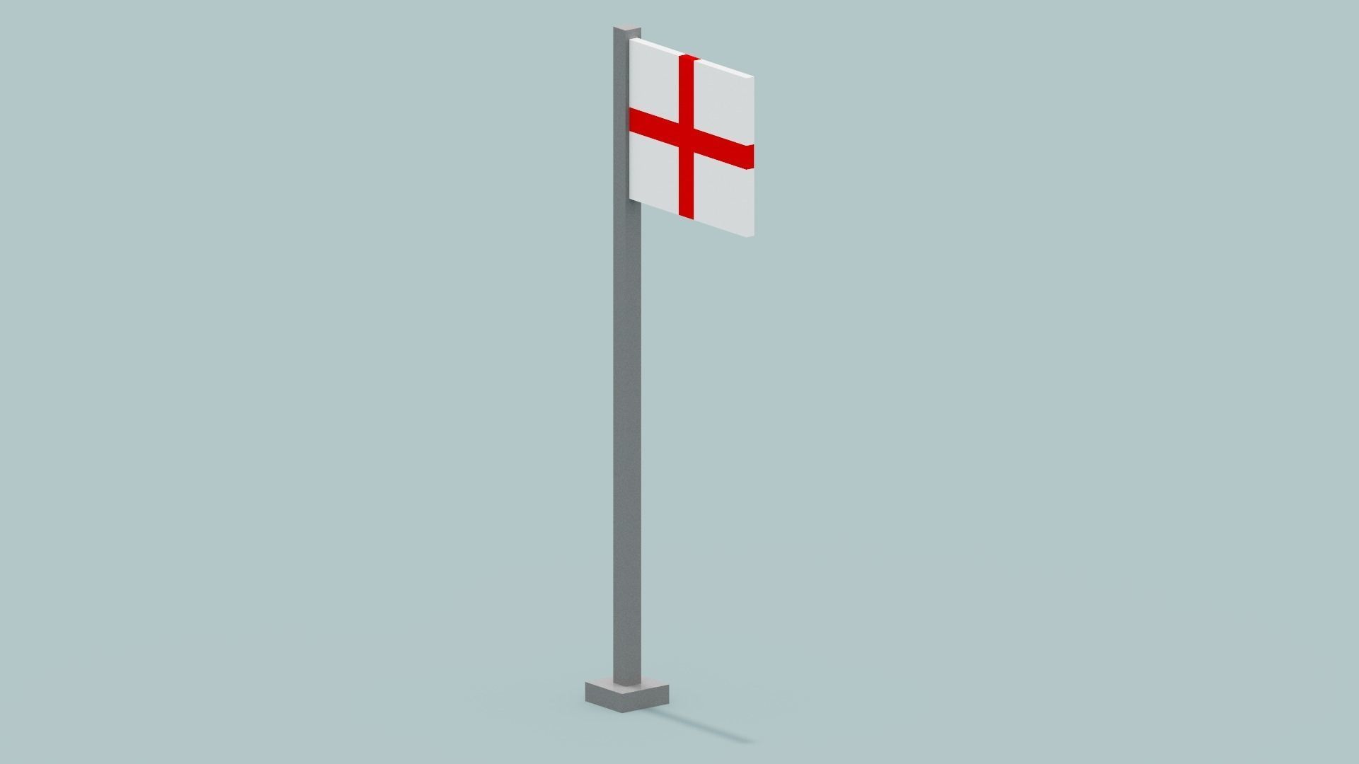 England Flag Low-poly 3D model_3
