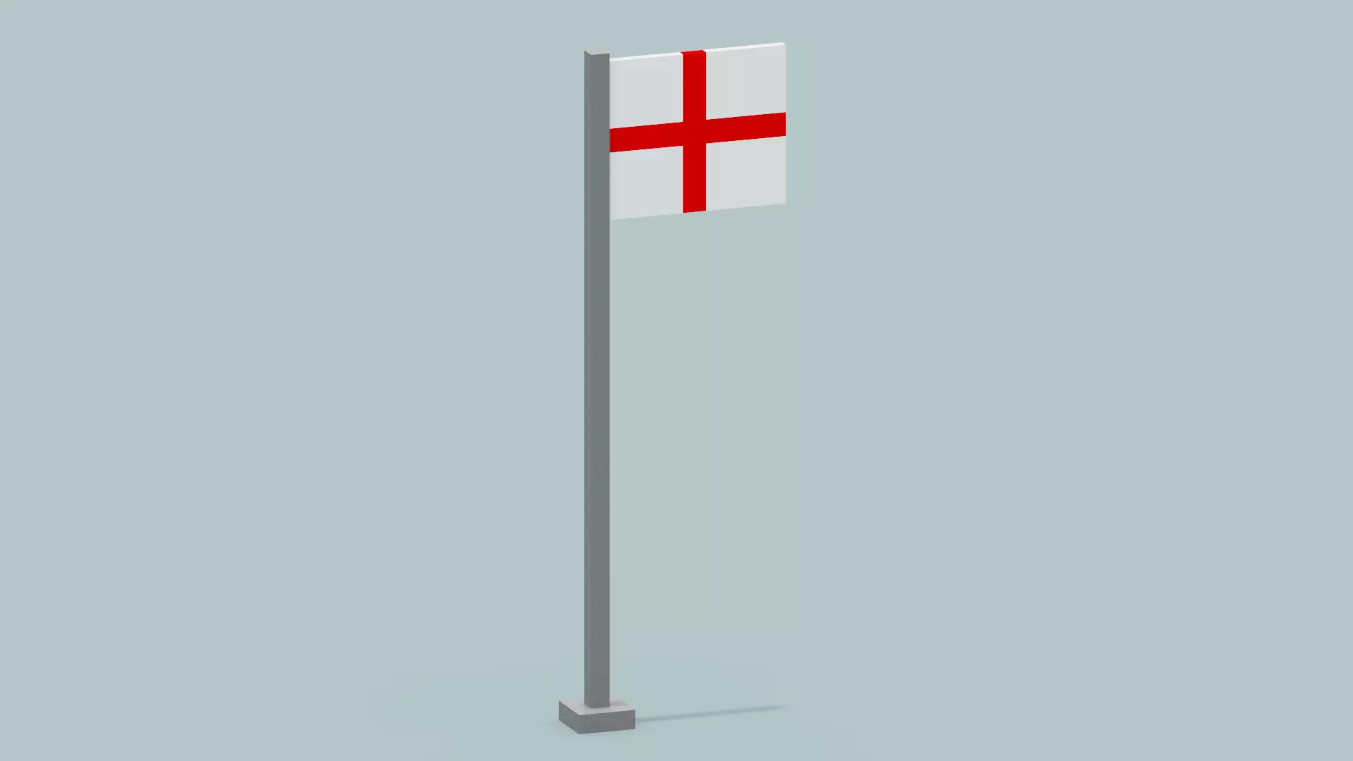 England Flag Low-poly 3D model_0
