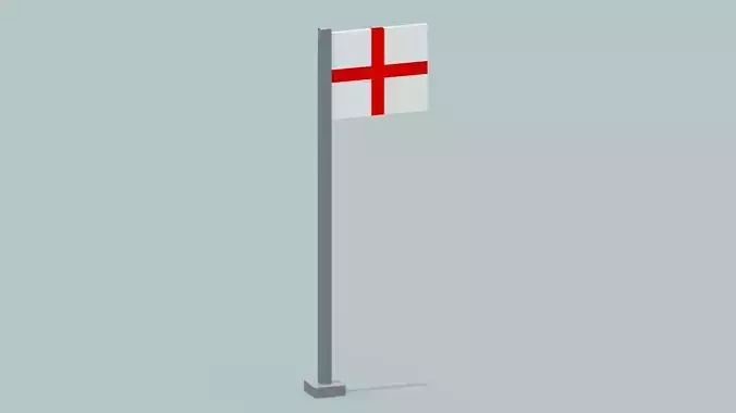 England Flag Low-poly 3D model