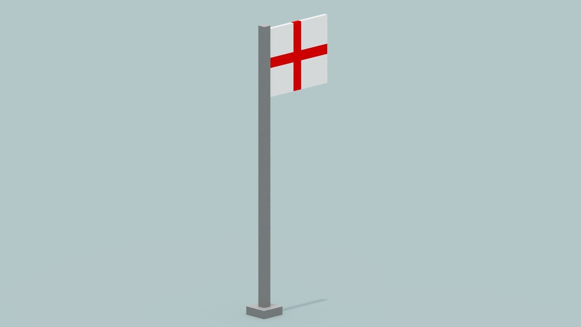 England Flag Low-poly 3D model_14
