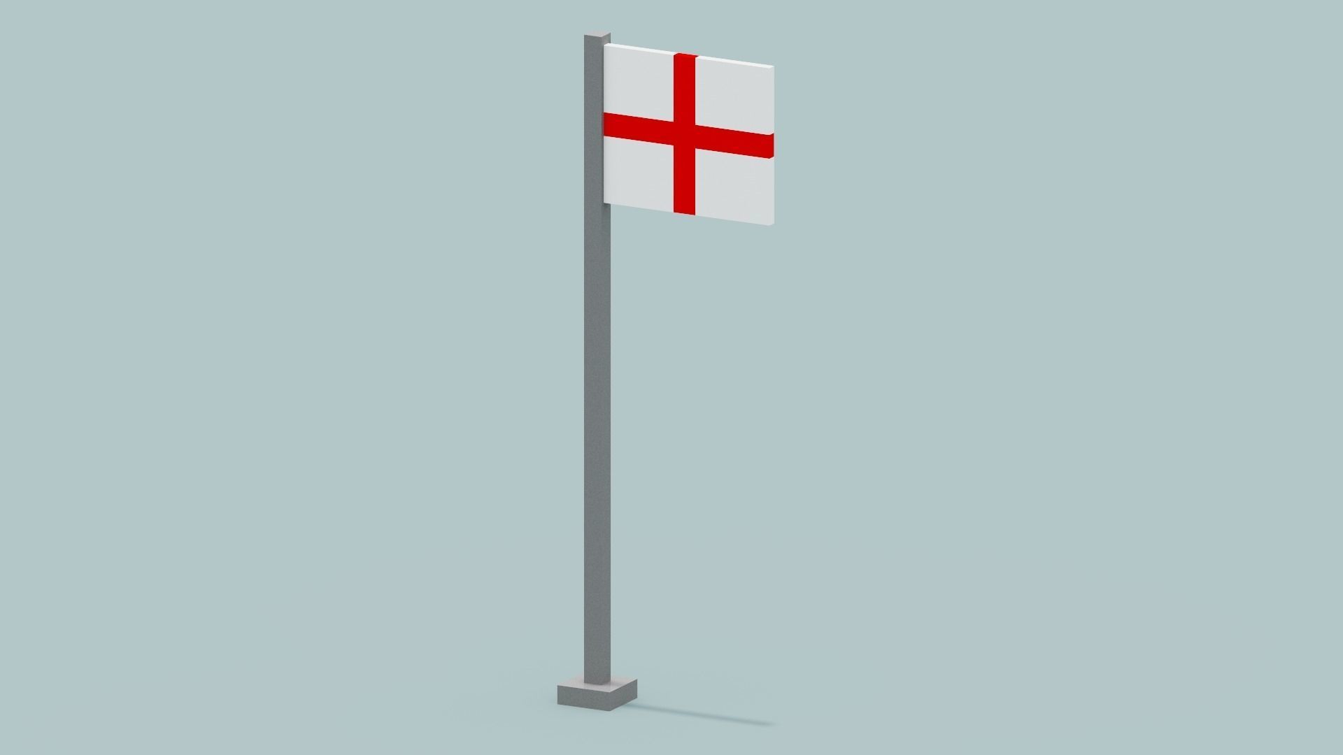 England Flag Low-poly 3D model_2