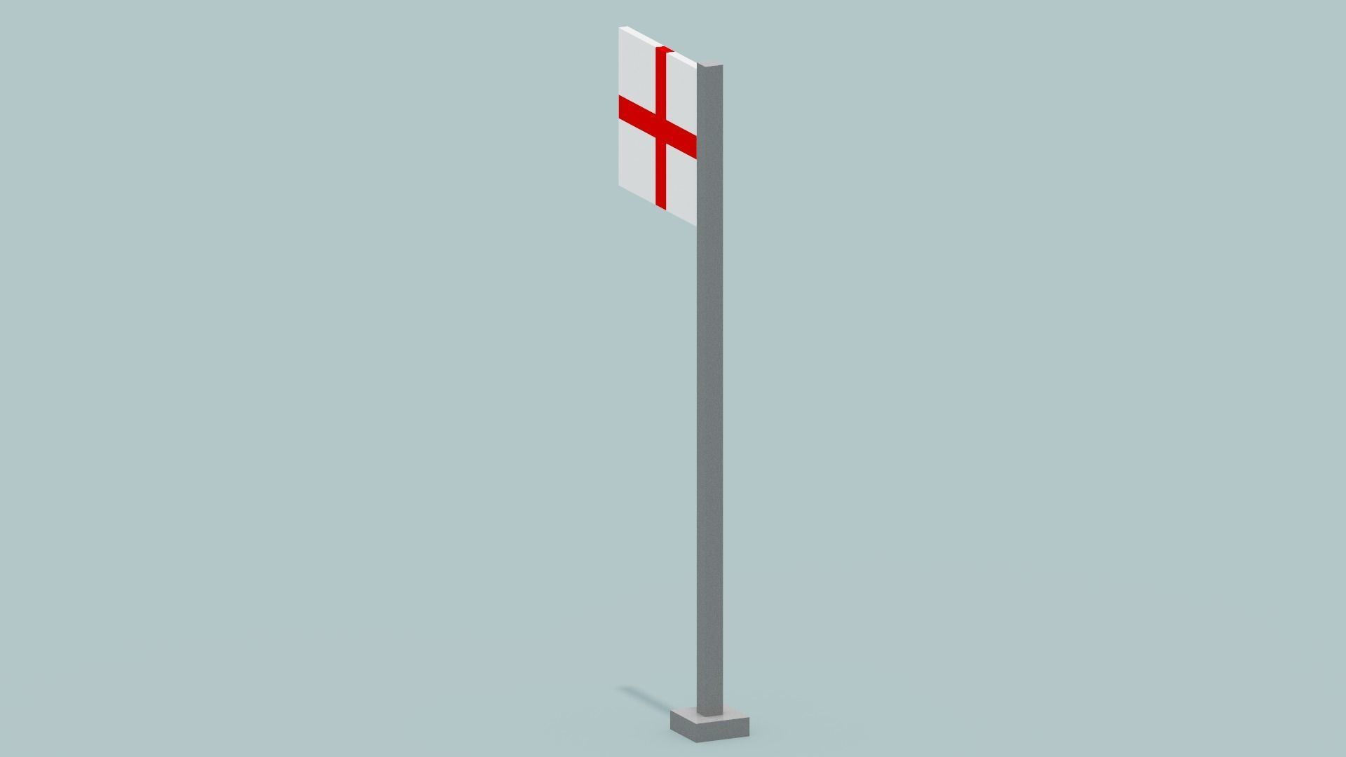 England Flag Low-poly 3D model_11