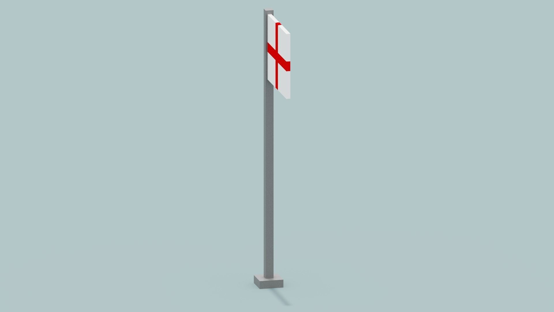 England Flag Low-poly 3D model_4
