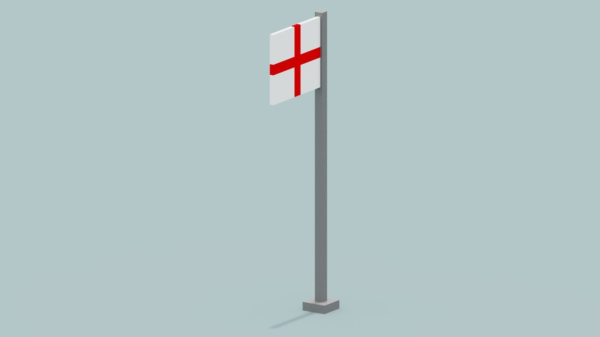 England Flag Low-poly 3D model_6