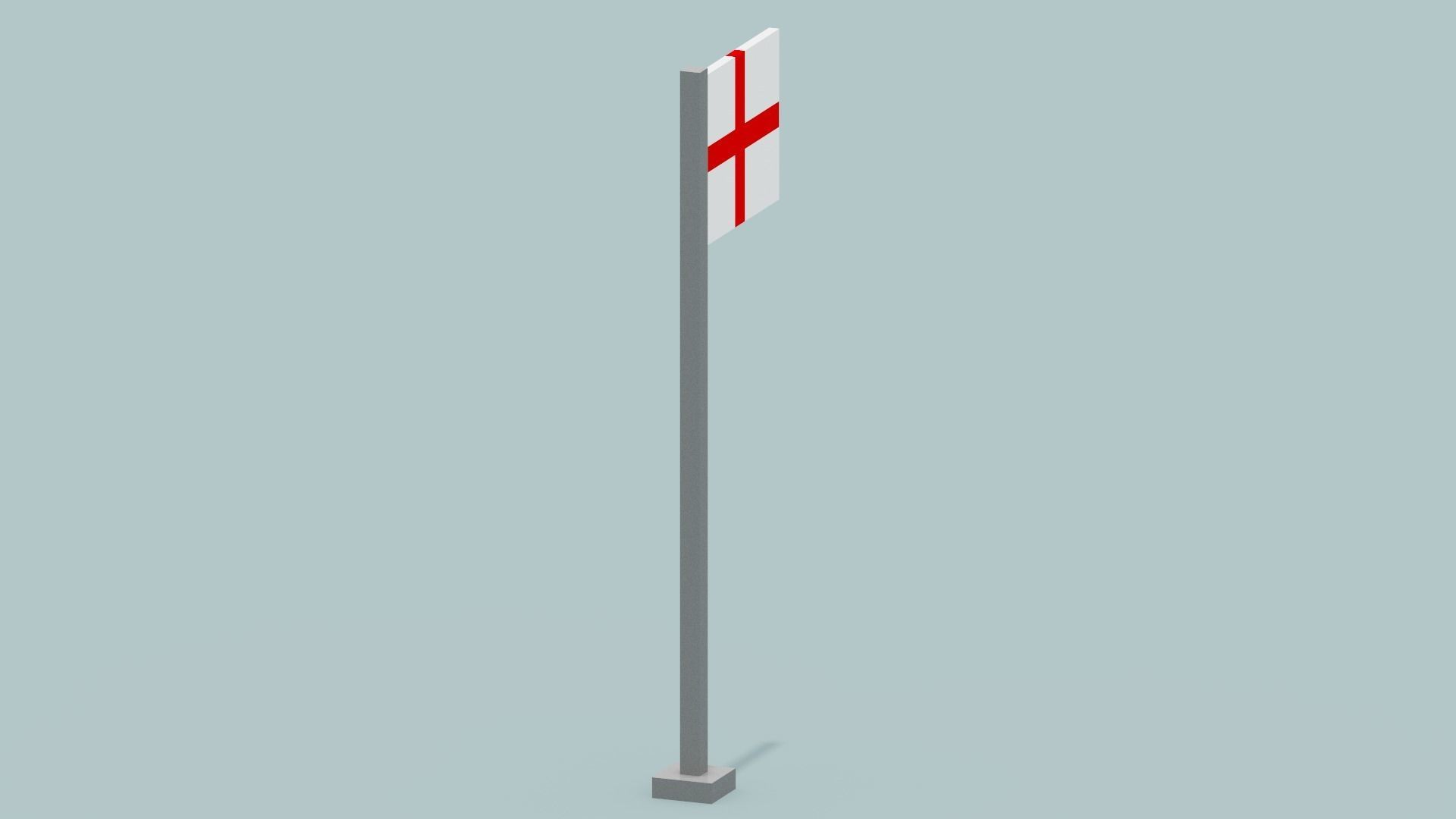 England Flag Low-poly 3D model_13