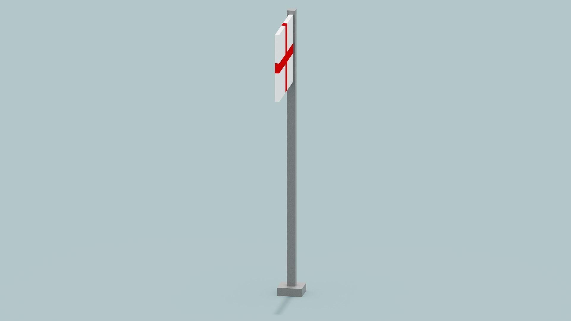 England Flag Low-poly 3D model_5