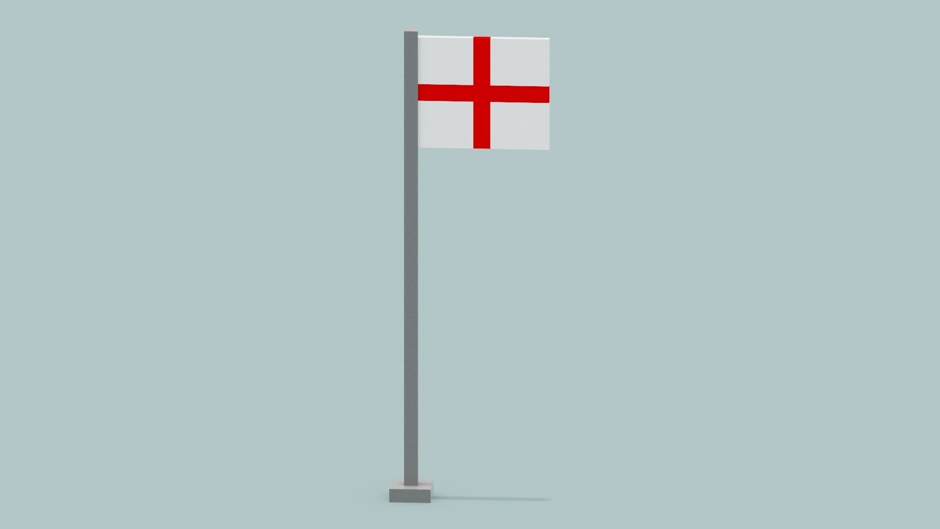 England Flag Low-poly 3D model_1