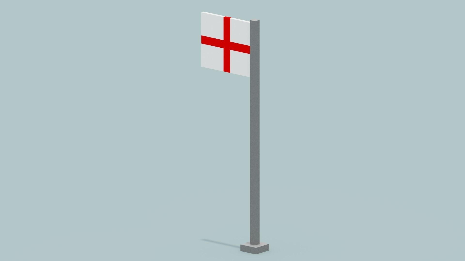 England Flag Low-poly 3D model_10