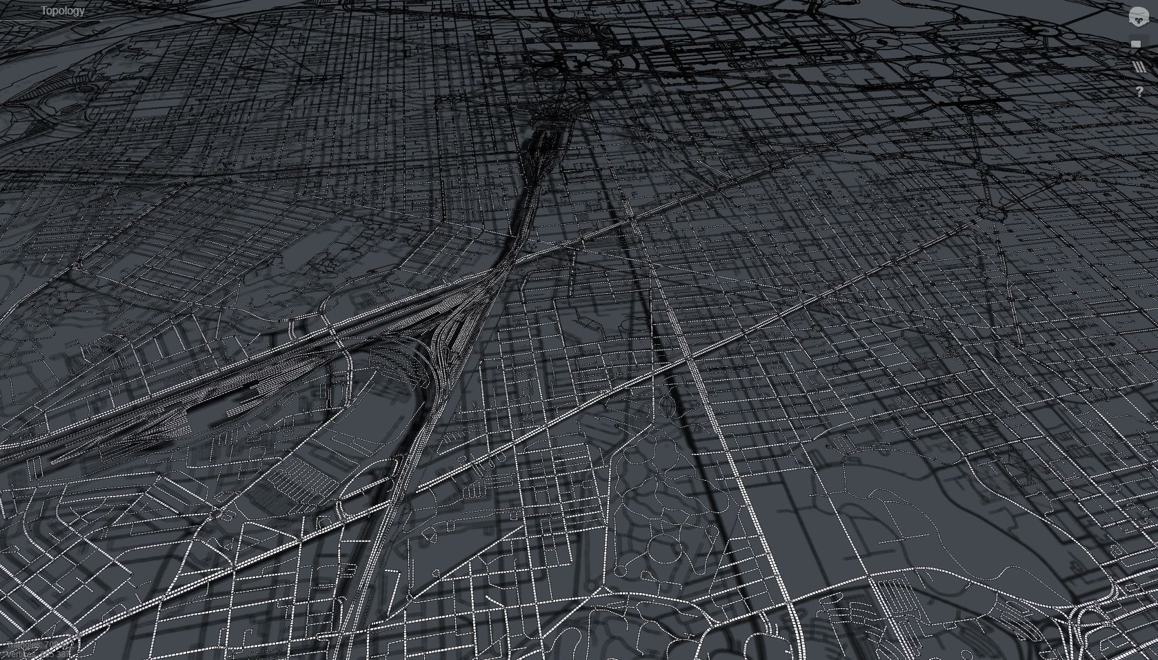 Streets and roads City Washington USA 3D model_12