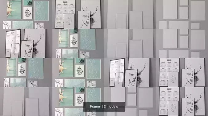 Frame pictures and drawings on wall