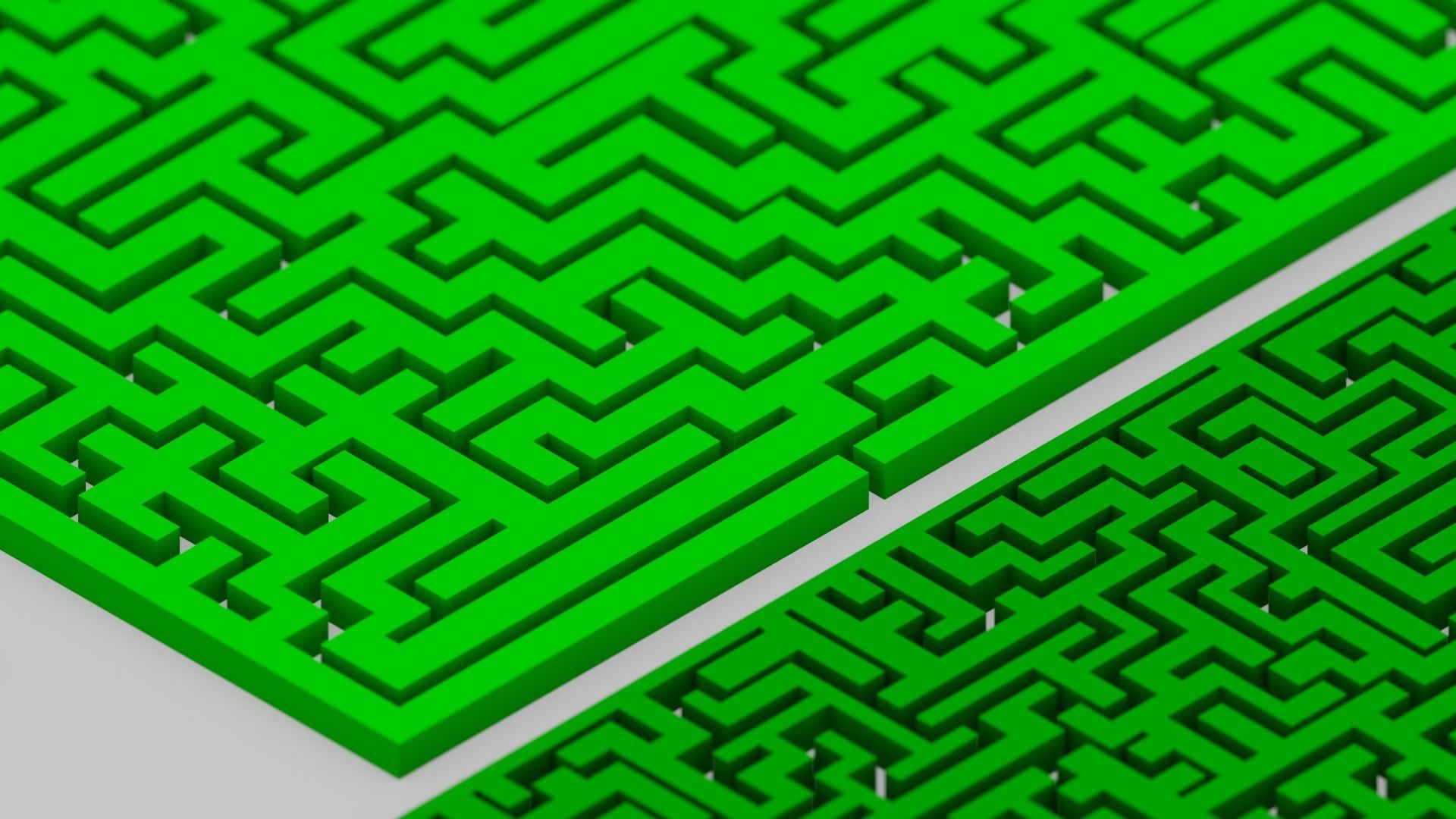 Maze Labyrinth Low-poly 3D model_5