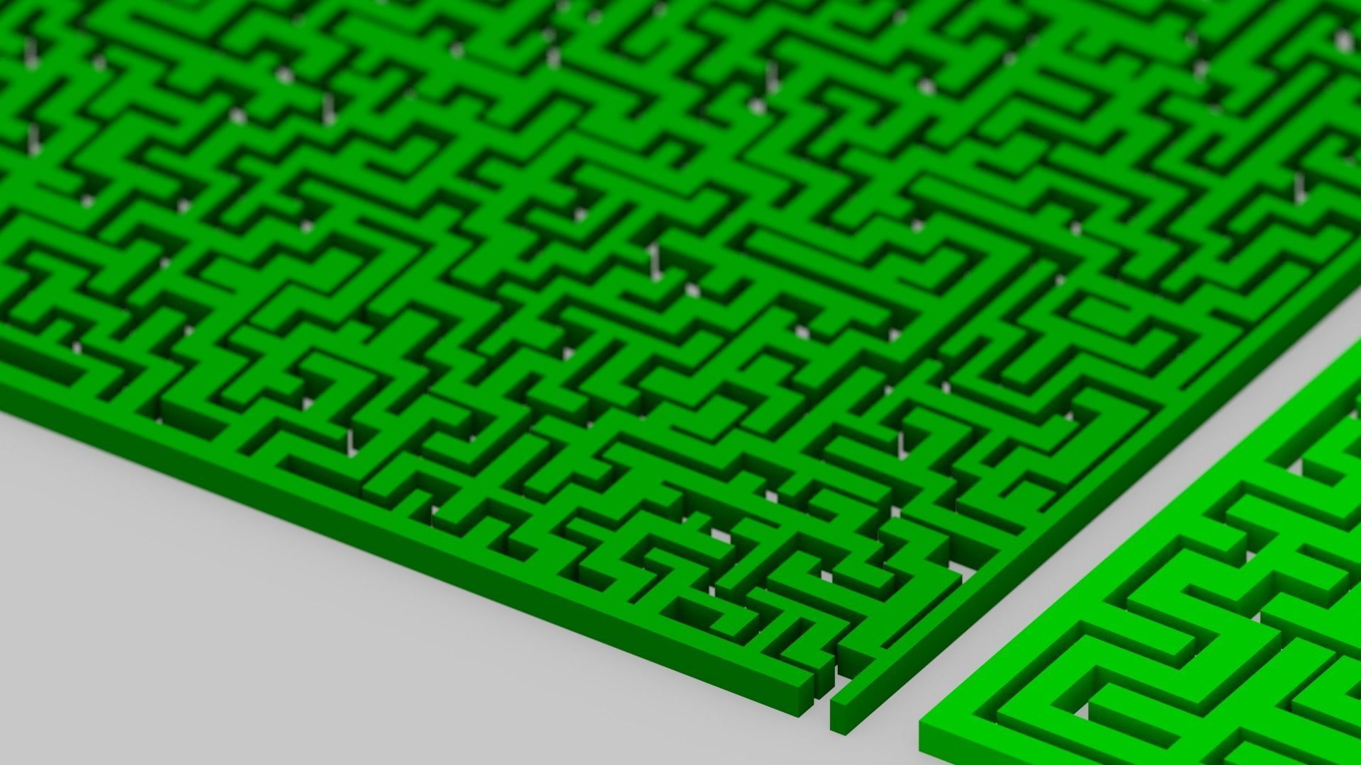 Maze Labyrinth Low-poly 3D model_7