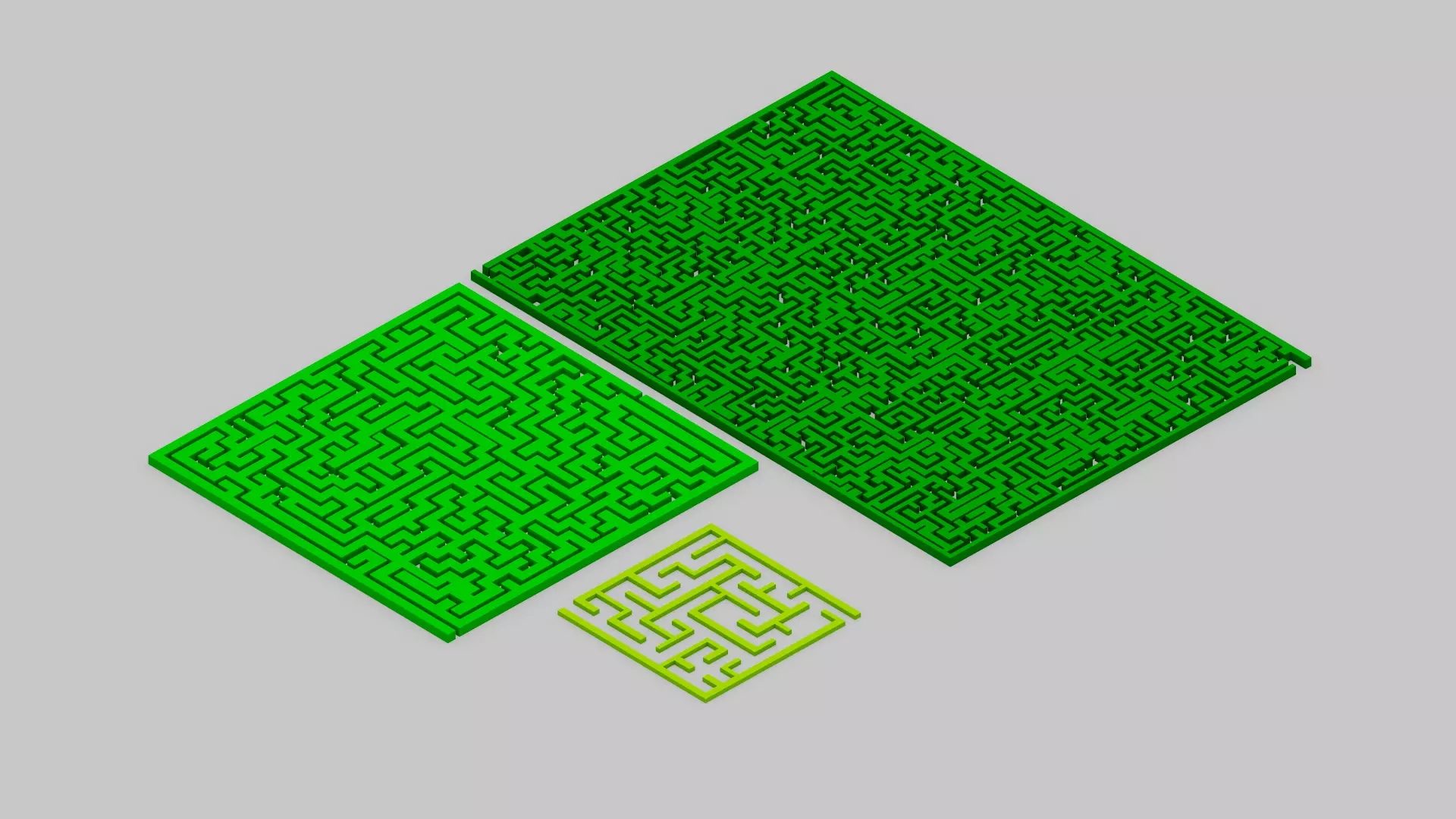 Maze Labyrinth Low-poly 3D model_0
