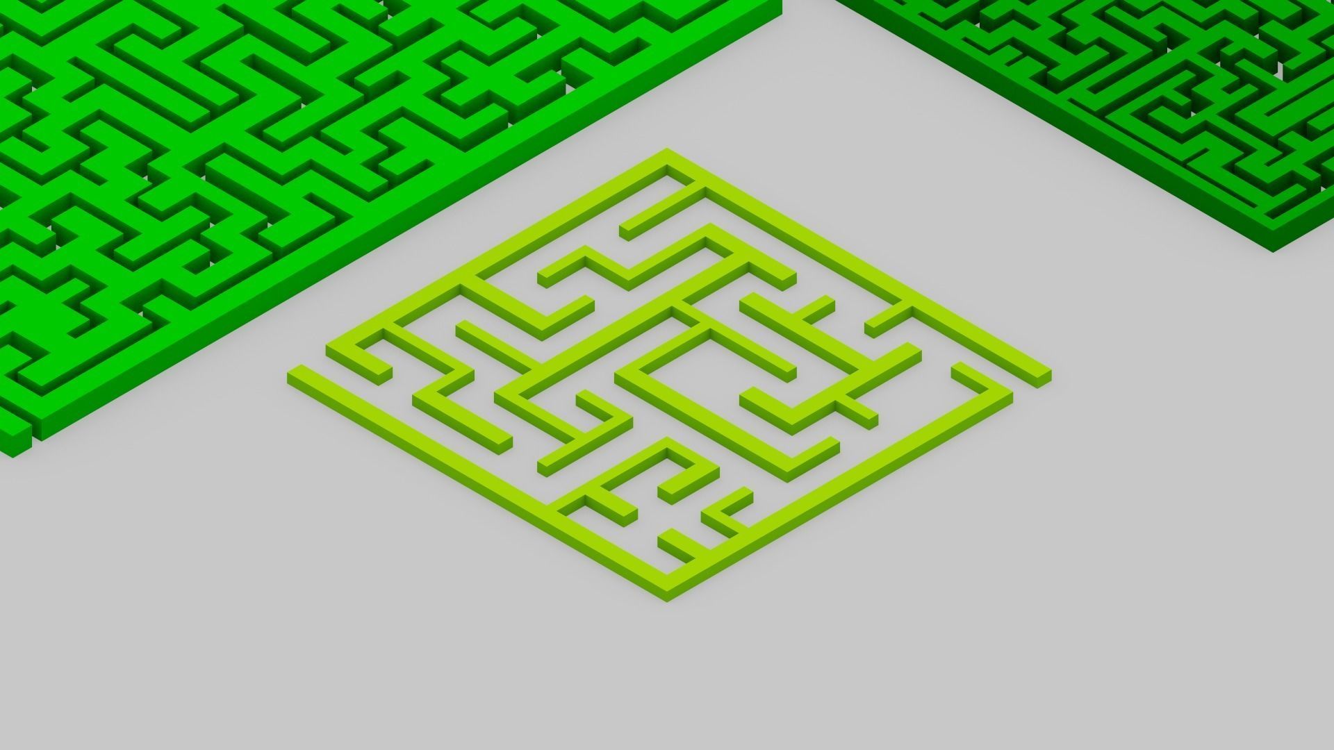 Maze Labyrinth Low-poly 3D model_2