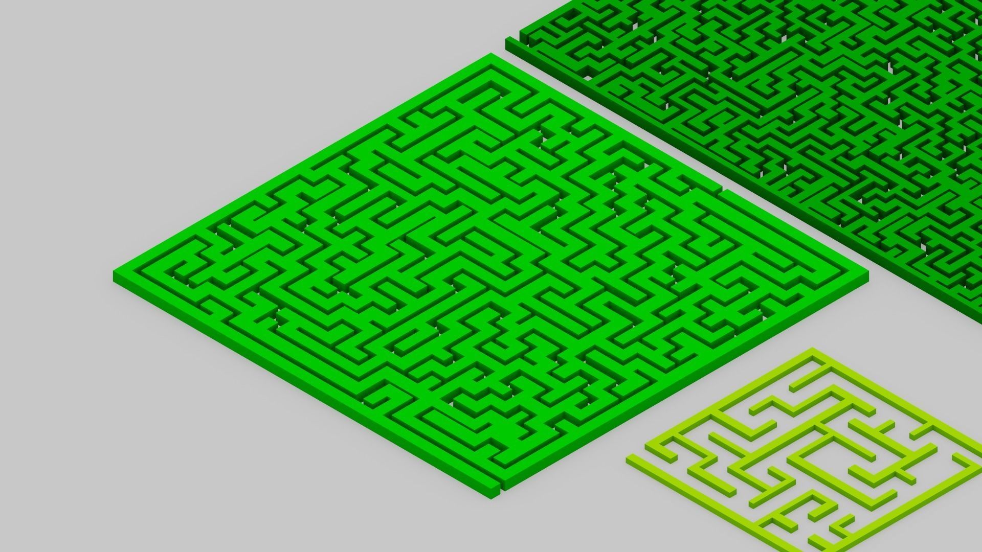 Maze Labyrinth Low-poly 3D model_1