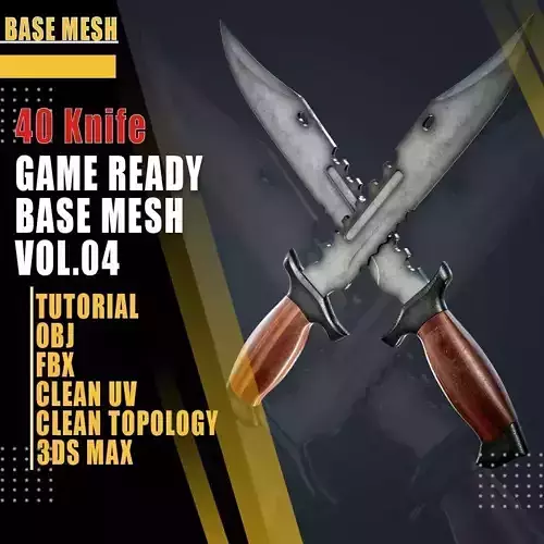 40 Knife Base Mesh  Vol 04 Game Ready