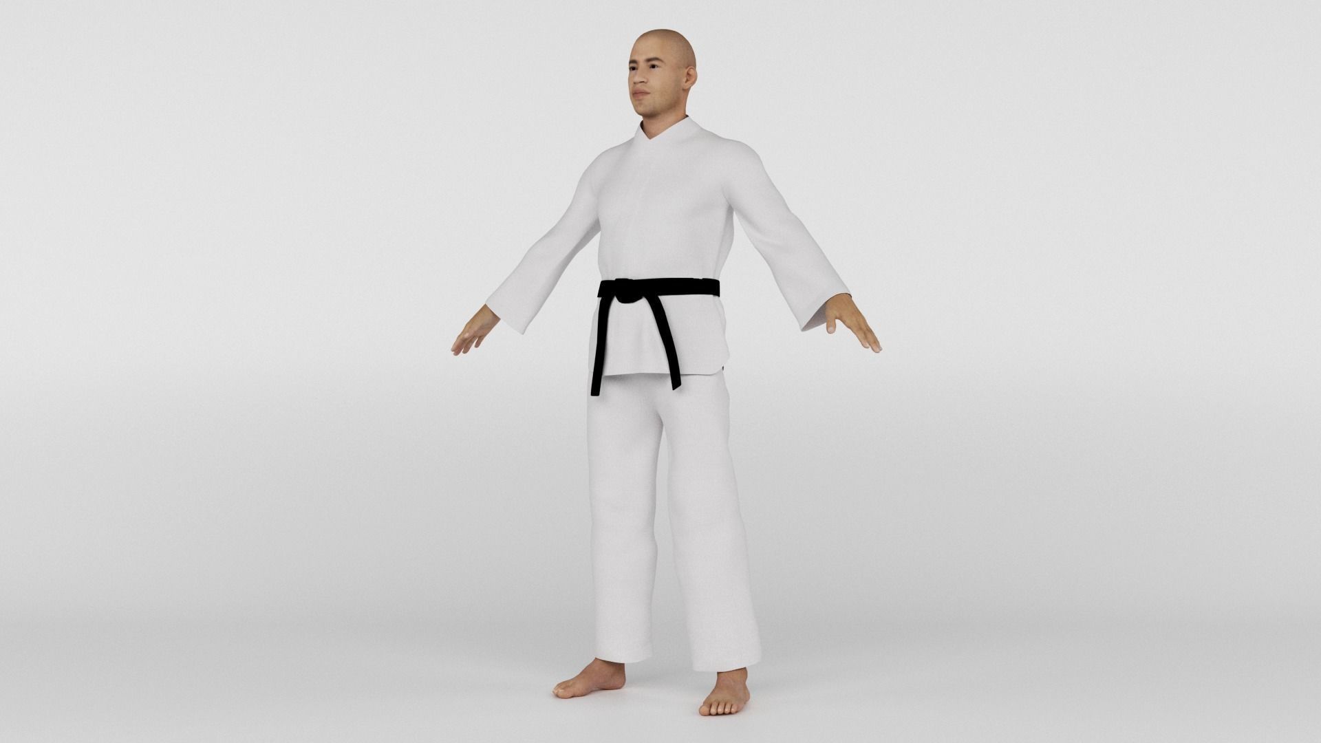 Karate Fighter 3D model_2
