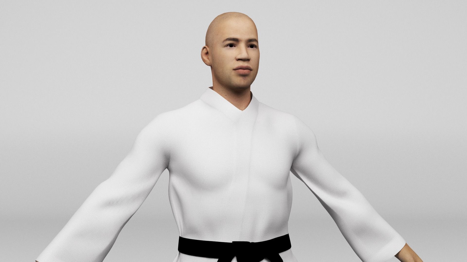 Karate Fighter 3D model_1