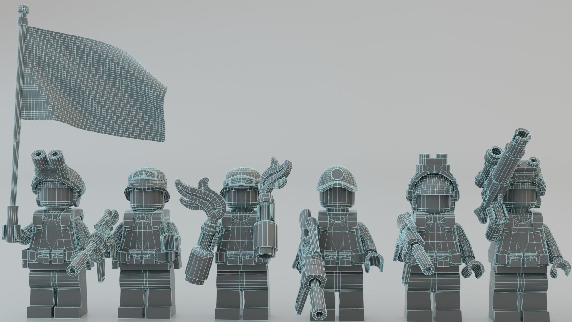 Volodymyr Zelenskyy Ukrainian President   with UA Force squad 3D model_23