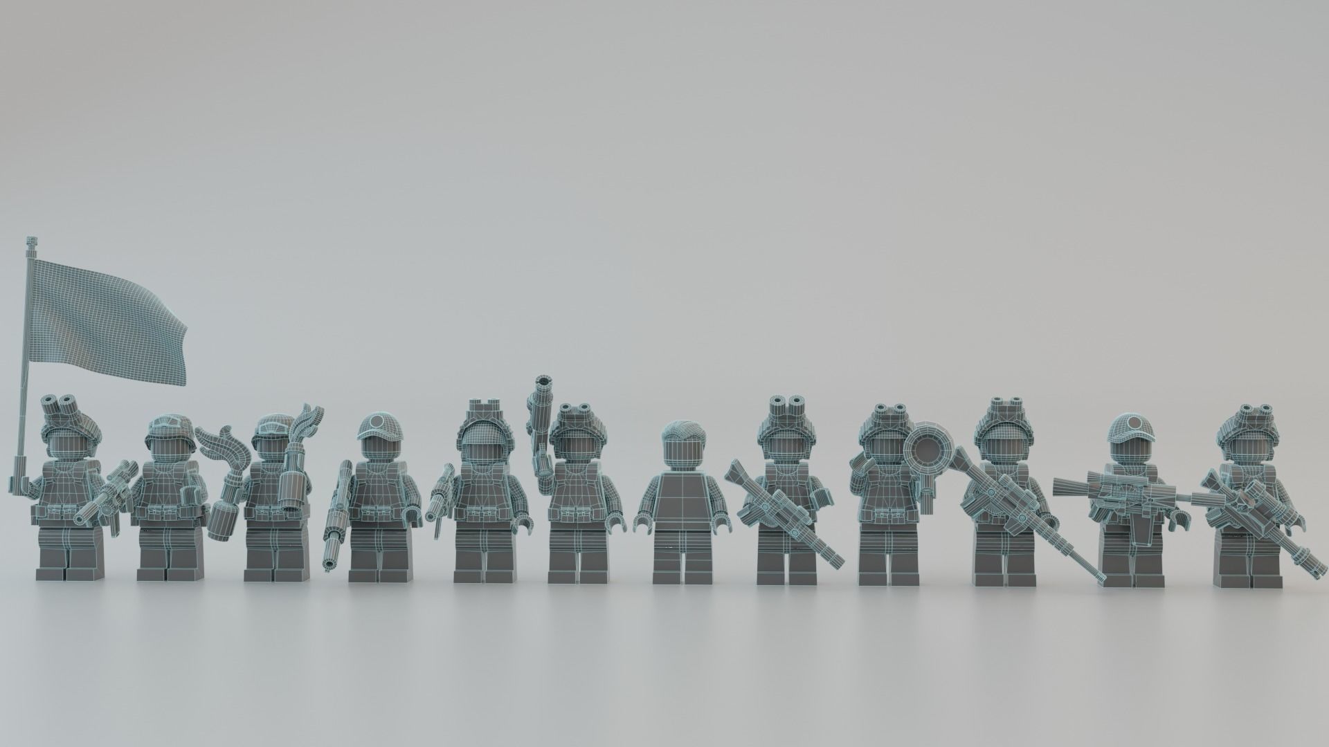 Volodymyr Zelenskyy Ukrainian President   with UA Force squad 3D model_19