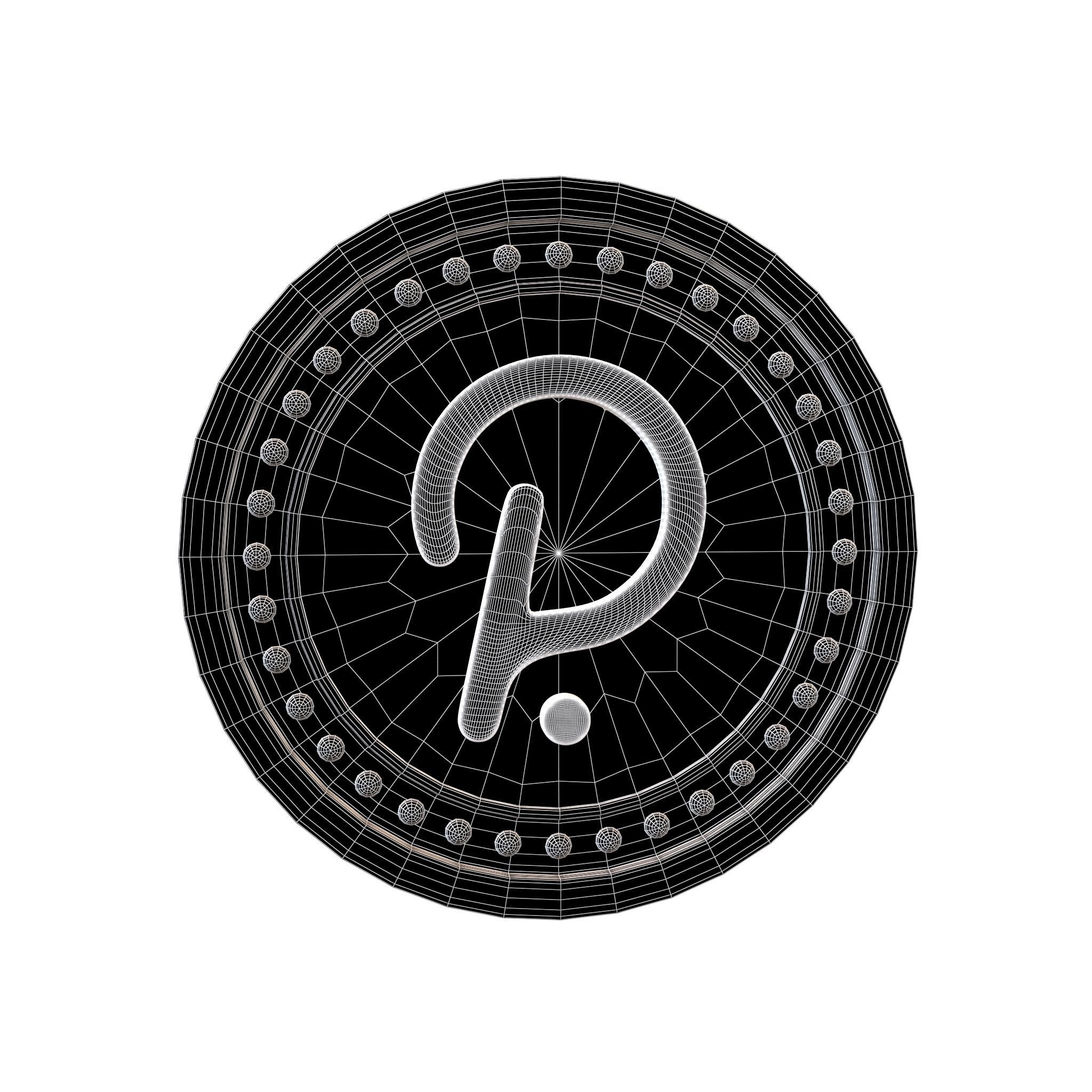Polkadot Coin v5 001 Low-poly 3D model_7
