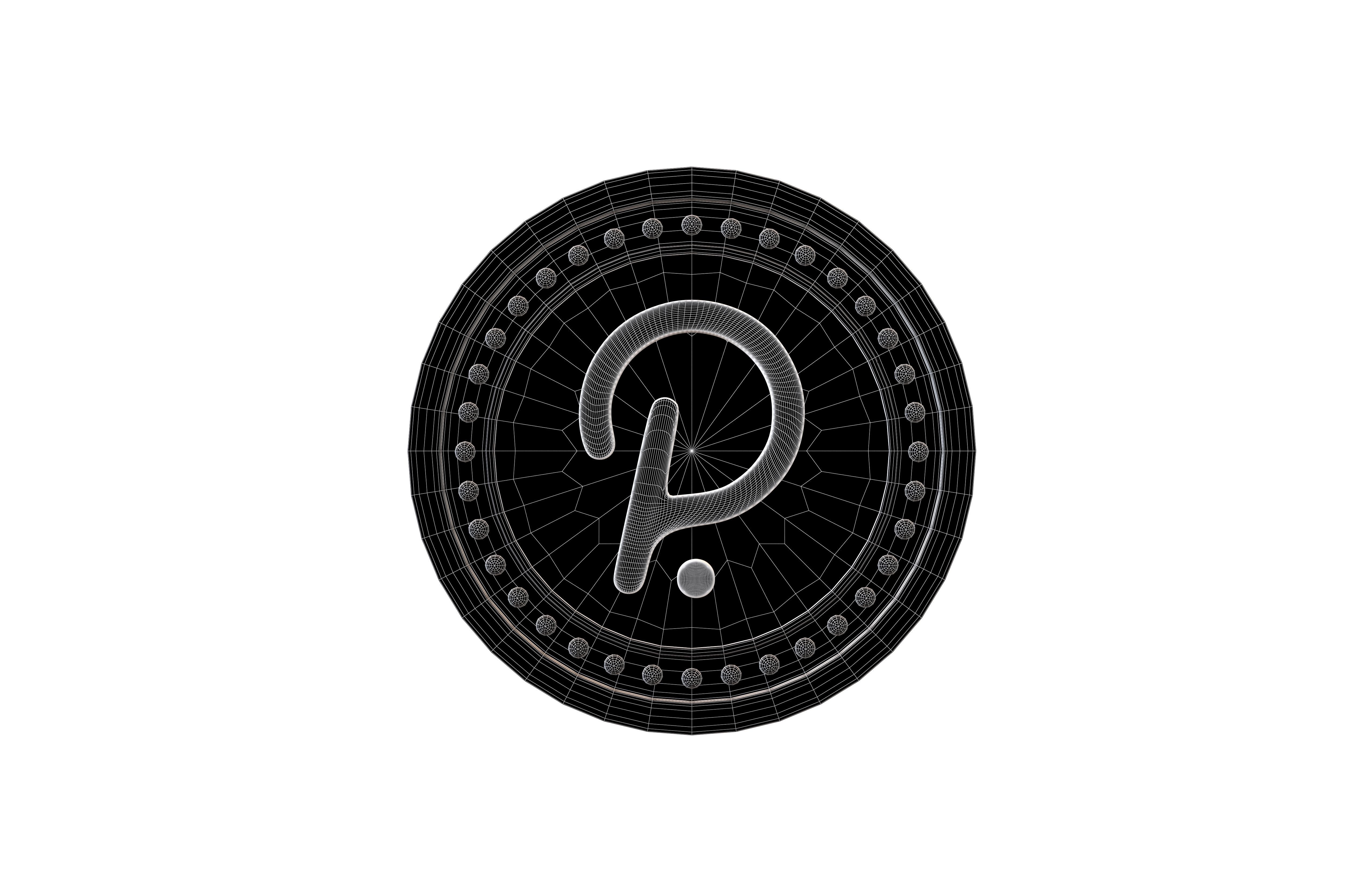 Polkadot Coin v5 001 Low-poly 3D model_4