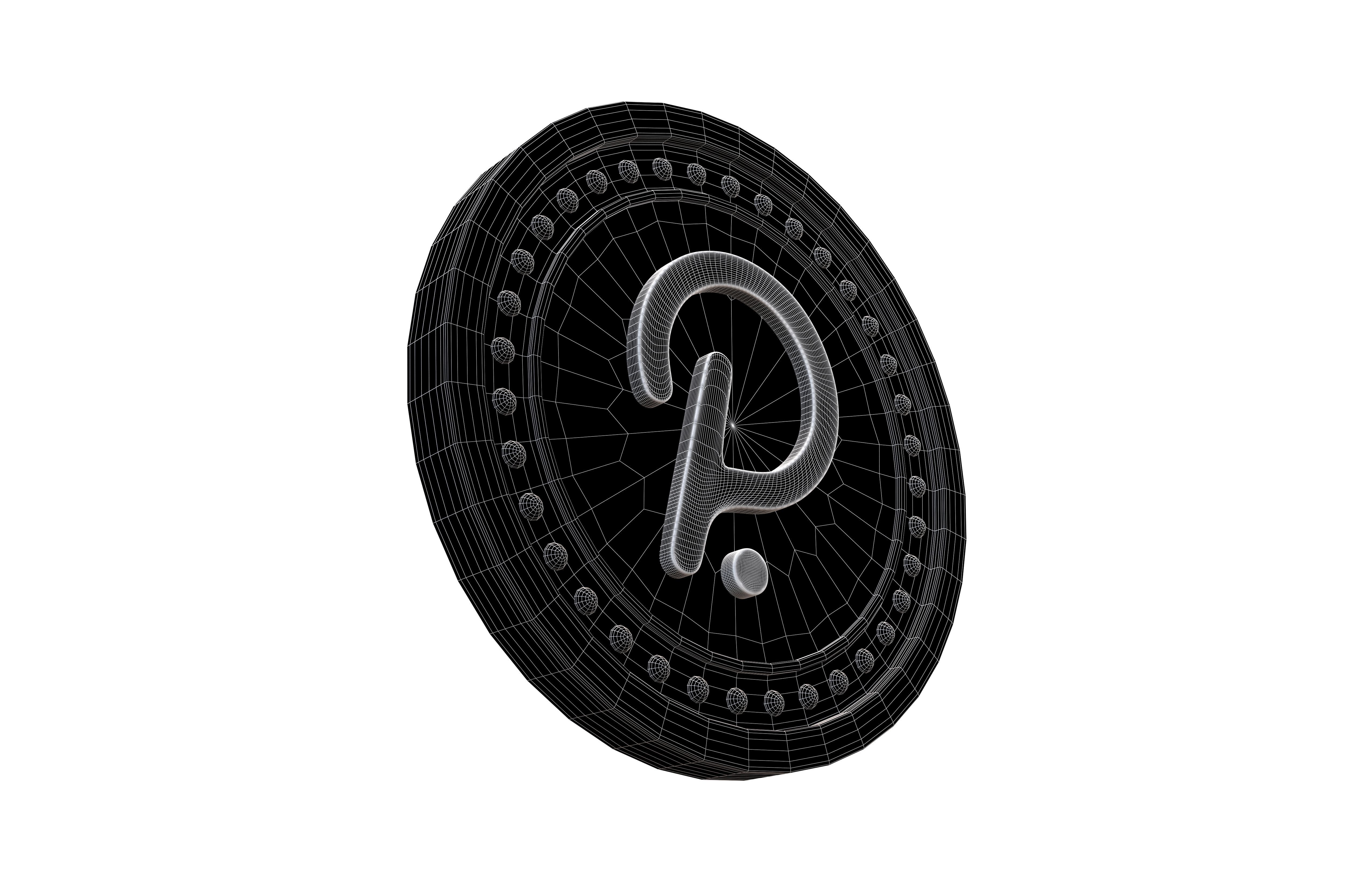Polkadot Coin v5 001 Low-poly 3D model_6