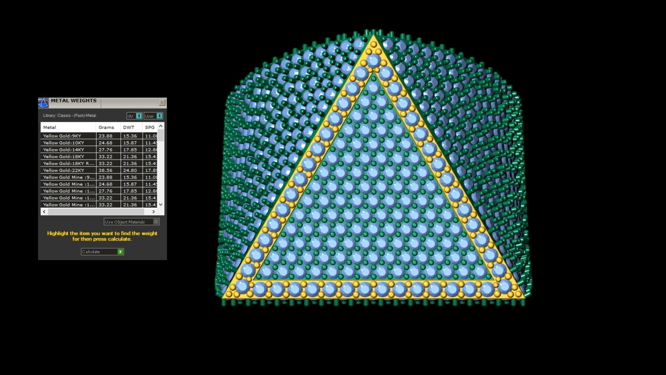 Triangular Pyramid Shape Champions Diamond Ring 02 3D print model_8